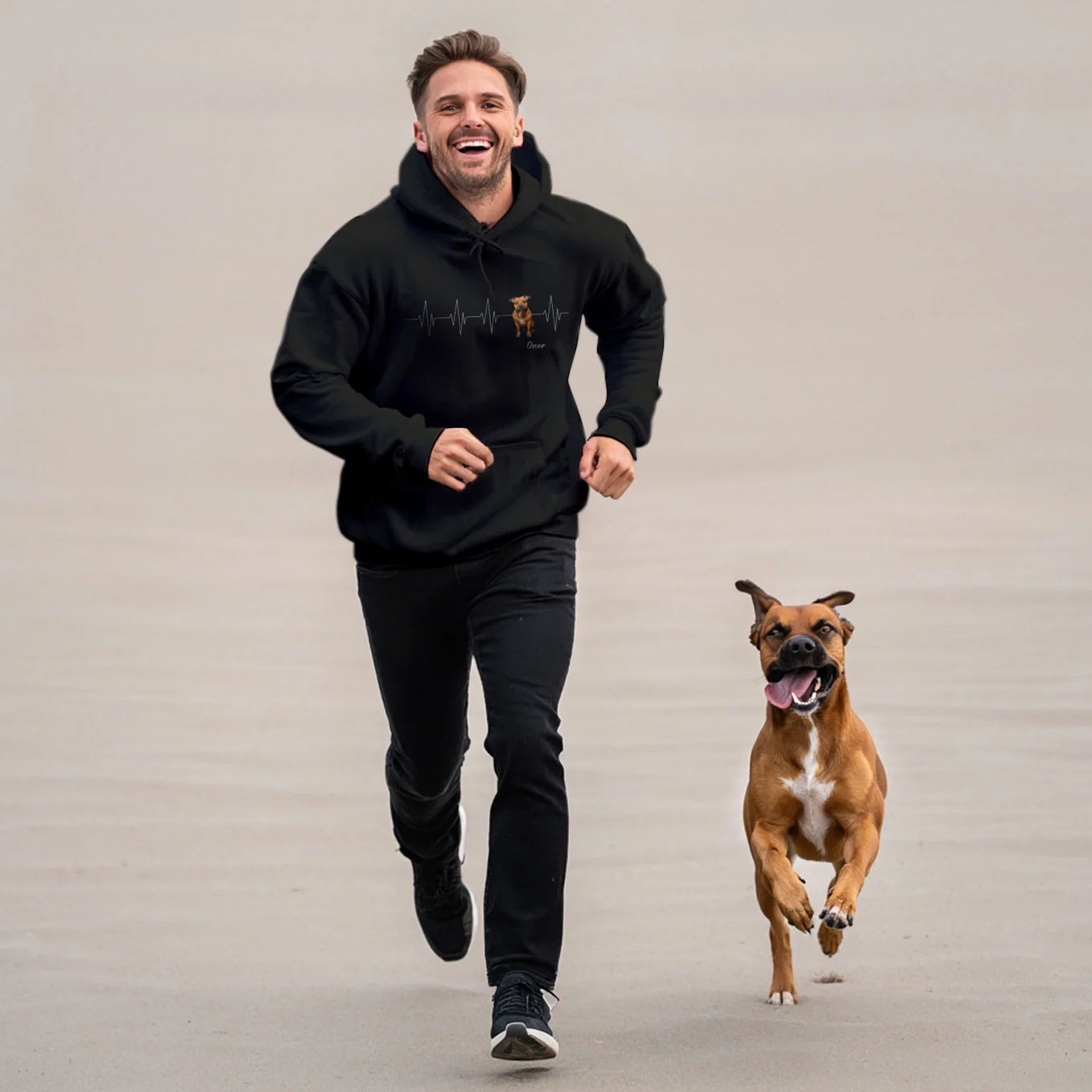 Sweat à capuche personnalisé « Battements de coeur animal »