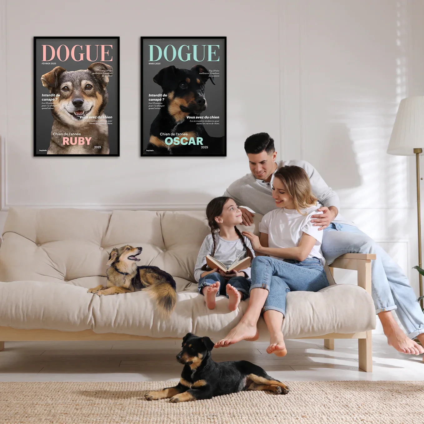 Affiche personnalisée magazine canin « DOGUE »