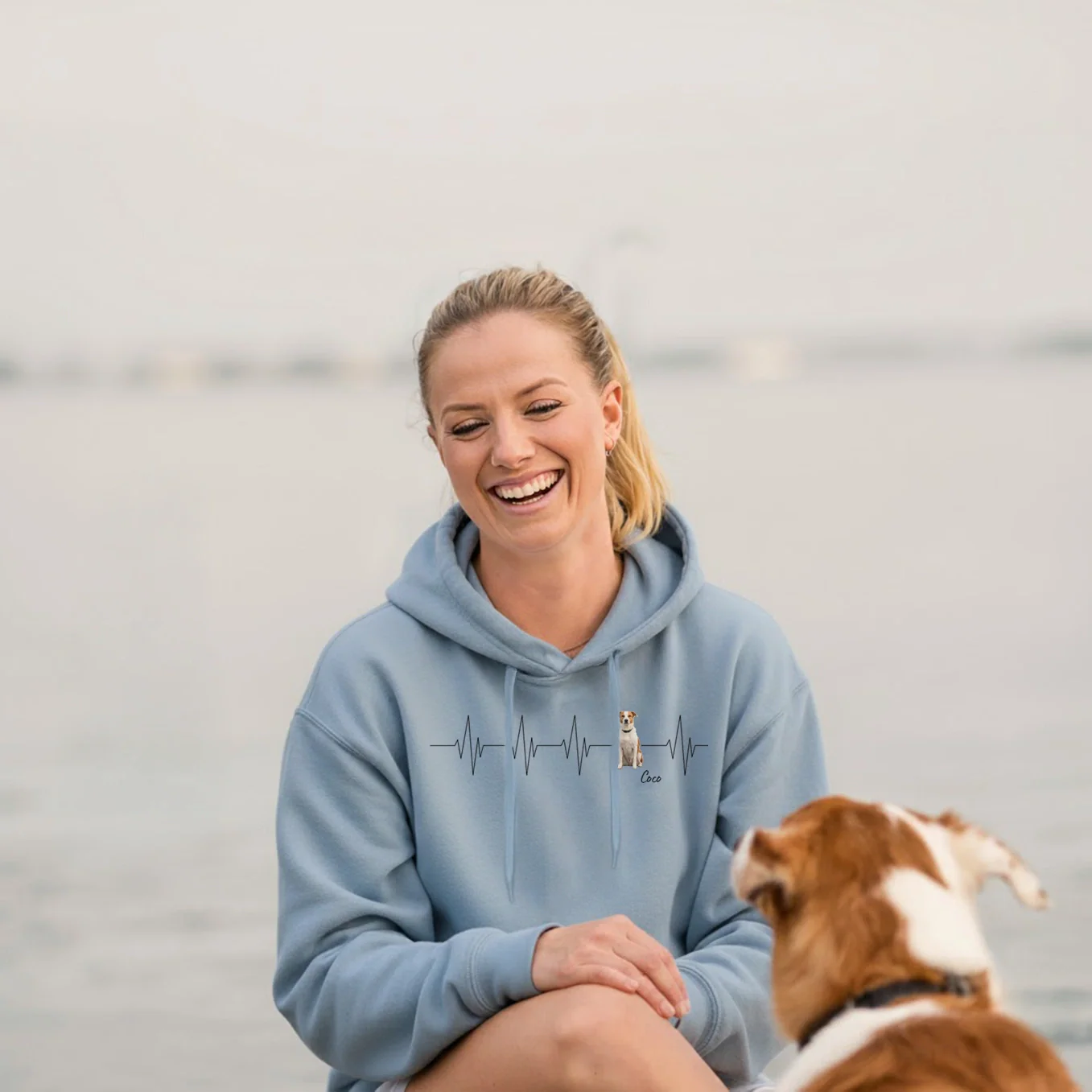 Sweat à capuche personnalisé « Battements de coeur animal »