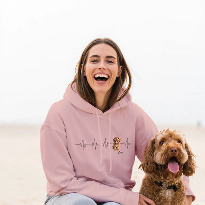 Sweat à capuche personnalisé « Battements de coeur animal »