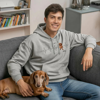 Sweat à capuche personnalisé « Battements de coeur animal »