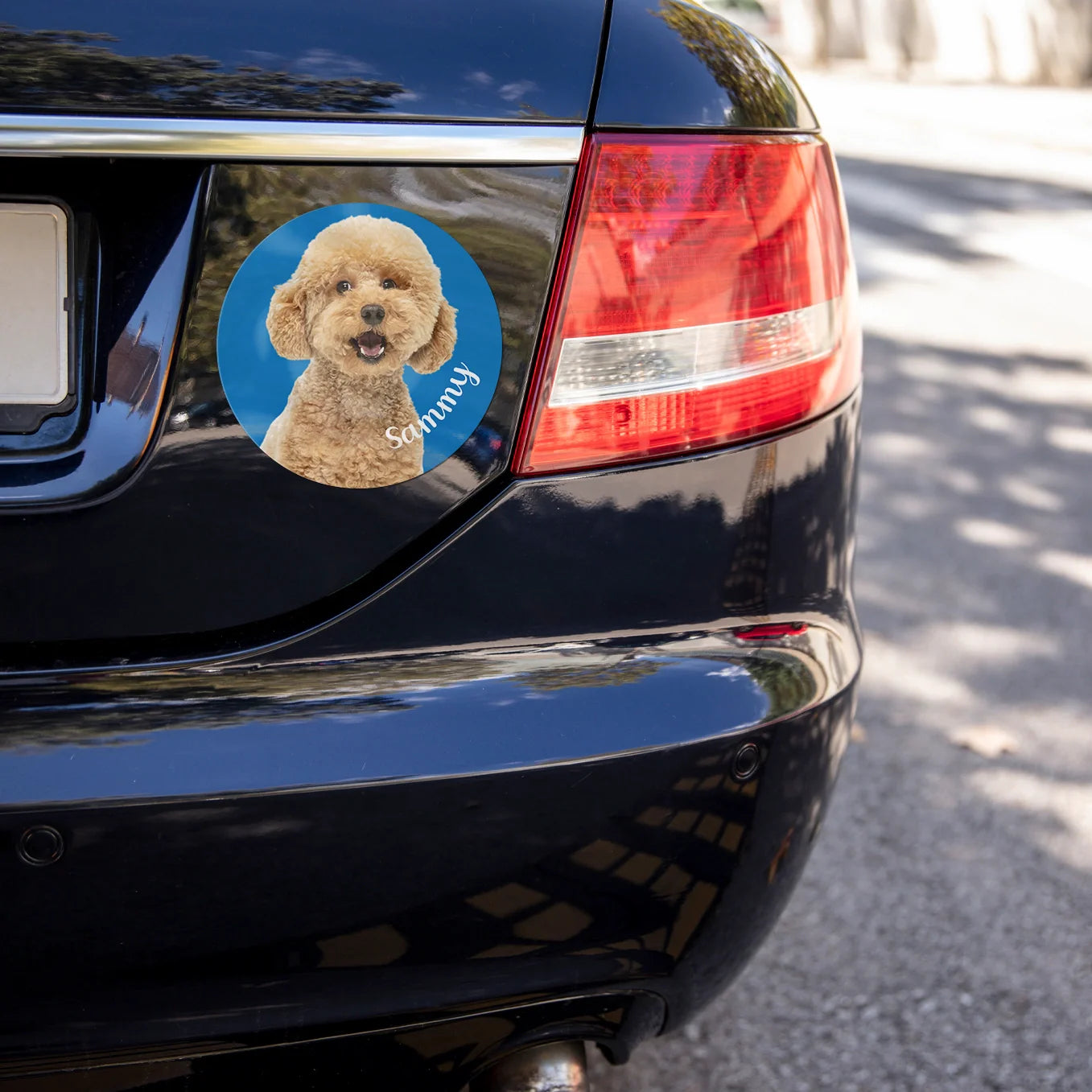Autocollant personnalisé pour voiture « Photo de chien »