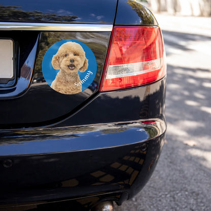 Autocollant personnalisé pour voiture « Photo de chien »
