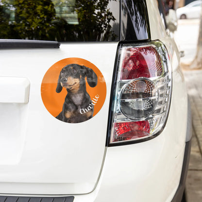 Autocollant personnalisé pour voiture « Photo de chien »