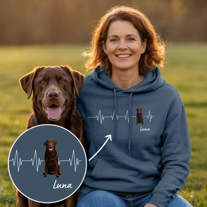 Sweat à capuche personnalisé « Battements de coeur animal »
