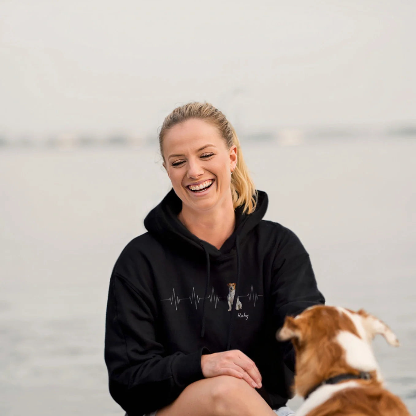 Sweat à capuche personnalisé « Battements de coeur animal »