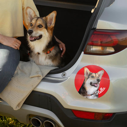 Autocollant personnalisé pour voiture « Photo de chien »