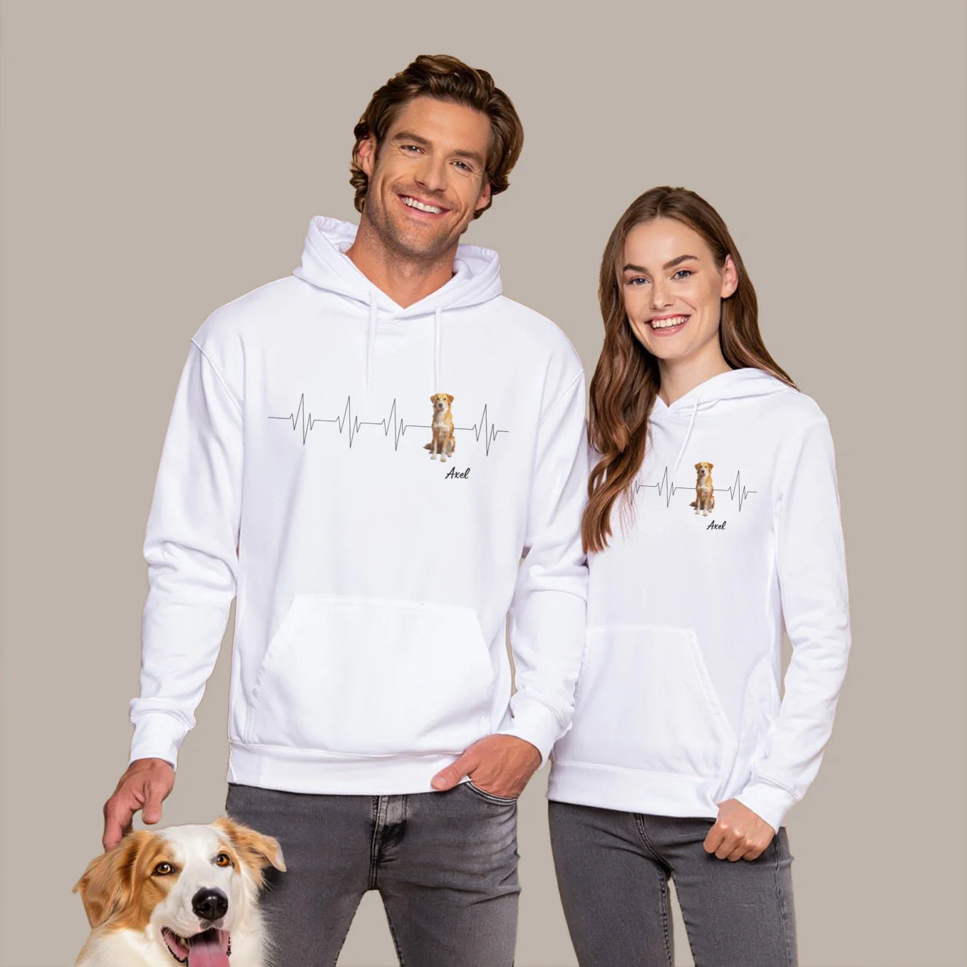 Sweat à capuche personnalisé « Battements de coeur animal »