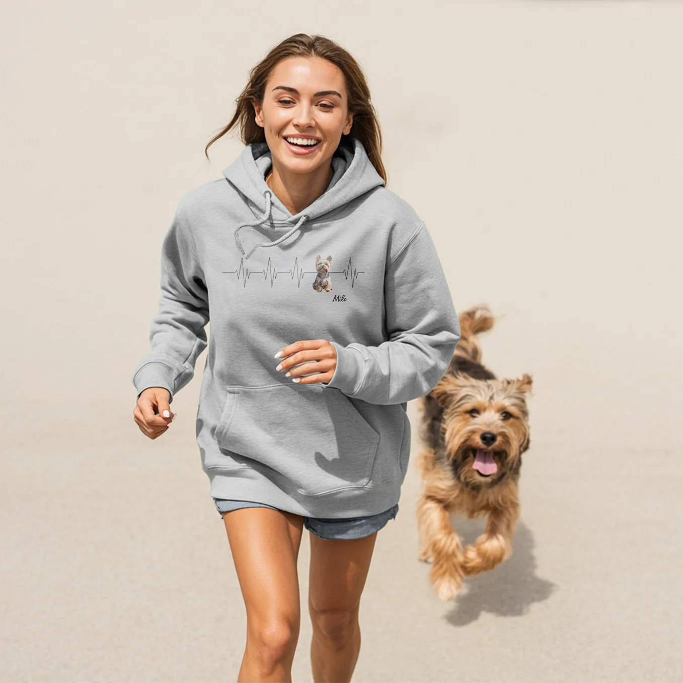 Sweat à capuche personnalisé « Battements de coeur animal »