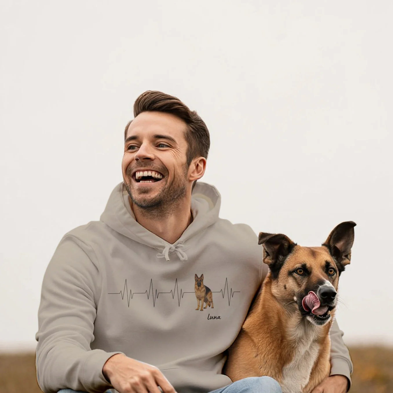 Sweat à capuche personnalisé « Battements de coeur animal »