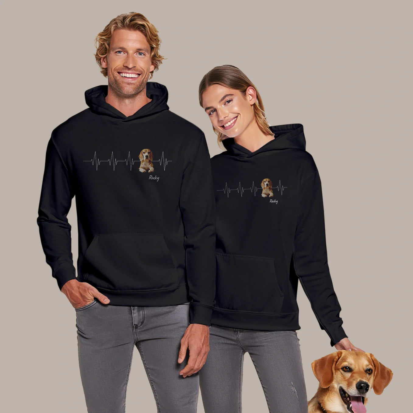 Sweat à capuche personnalisé « Battements de coeur animal »