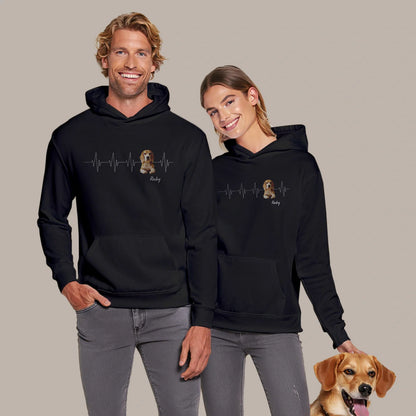 Sweat à capuche personnalisé « Battements de coeur animal »