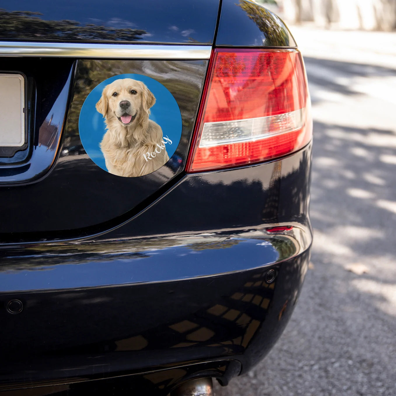 Autocollant personnalisé pour voiture « Photo de chien »
