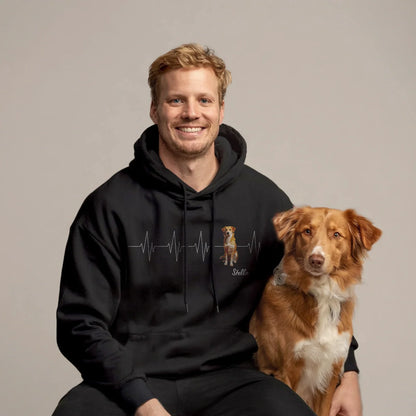 Sweat à capuche personnalisé « Battements de coeur animal »