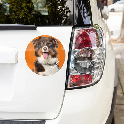Autocollant personnalisé pour voiture « Photo de chien »