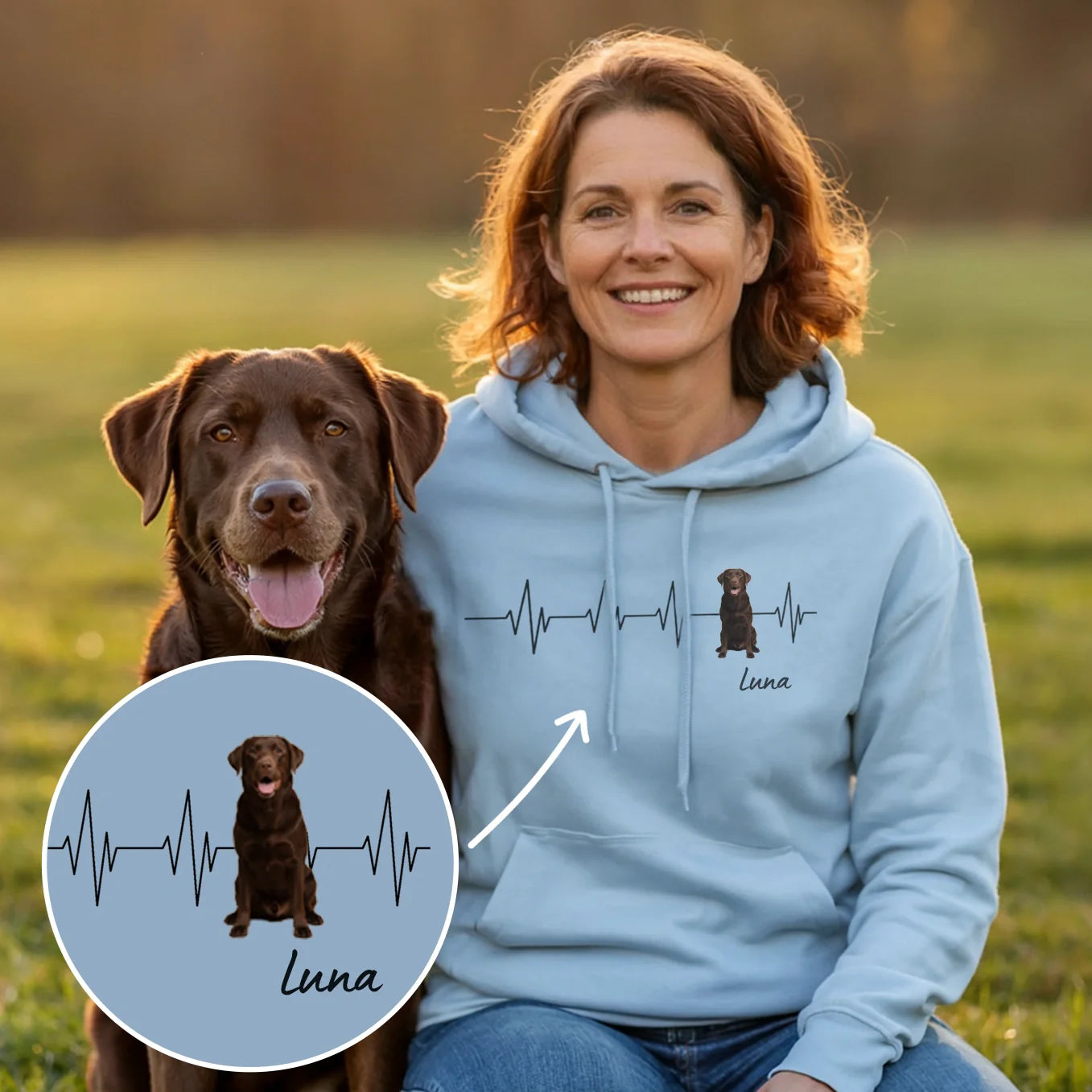 Sweat à capuche personnalisé « Battements de coeur animal »