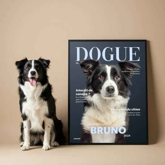 Affiche personnalisée magazine canin « DOGUE »