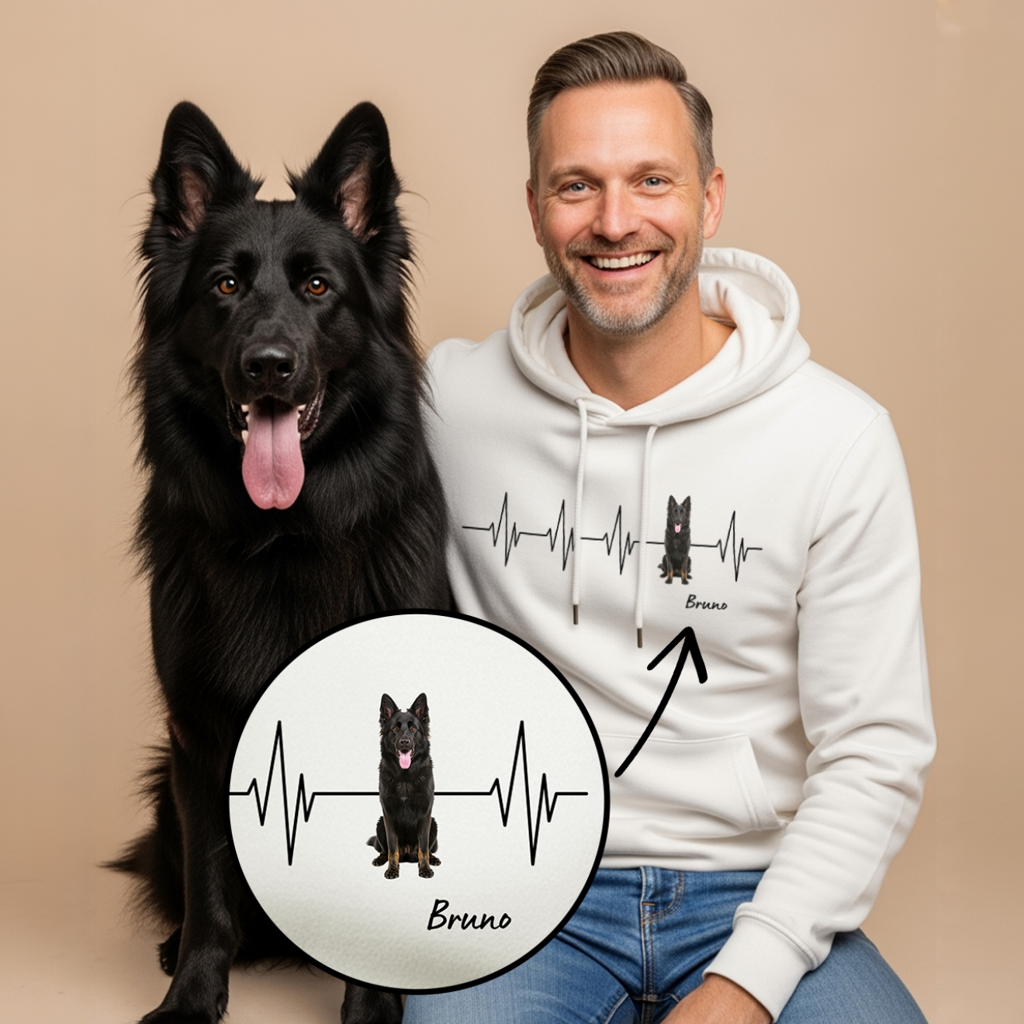 Sweat à capuche personnalisé « Battements de coeur animal »